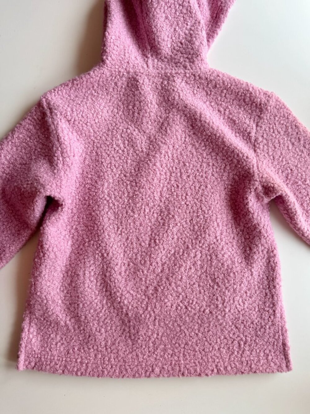 STAUD Rosebud Pink Faux Fur Hooded Teddy Bear Hoodie Sweater, Size XS - Picture 10 of 14